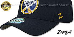 Sabres SHOOTOUT Navy Fitted Hat by Zephyr - 4th View