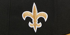 Saints NFL LIGATURE SNAPBACK Black-Gold Hat by New Era - 4th View