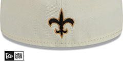 Saints NFL LIGATURE White-Black Fitted Hat by New Era - 4th View