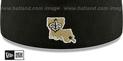 Saints NFL TEAM-BASIC Black Fitted Hat by New Era - 4th View