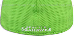 Seahawks 2014 NFL TRAINING FLEX Lime Hat by New Era - 4th View