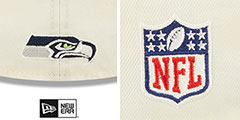 Seahawks 2022 NFL SIDELINE Cream-Navy Fitted Hat by New Era - 4th View