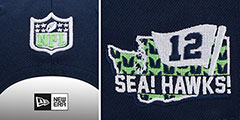 Seahawks 2024 NFL DRAFT SNAPBACK Navy Hat by New Era - 4th View