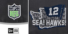 Seahawks 2024 ONSTAGE NFL DRAFT Grey Fitted Hat by New Era - 4th View