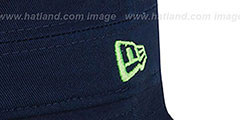 Seahawks BASIC-ACTION Navy Bucket Hat by New Era - 4th View