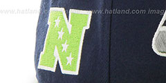 Seahawks SUPER-SHOT STRAPBACK Navy-Lime Hat by Twins 47 Brand - 4th View