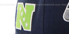 Seahawks SUPER-SHOT STRAPBACK Navy Hat by Twins 47 Brand - 4th View