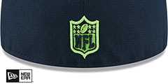 Seahawks TRIPLE THREAT IDENTITY Navy Fitted Hat by New Era - 4th View