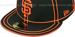 SF Giants TACHS Black-Orange Fitted Hat by New Era - 4th View