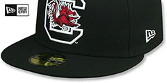 South Carolina NCAA TEAM-BASIC Black Fitted Hat by New Era - 4th View