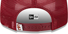 Southern Cal TEAM-BASIC TRUCKER SNAPBACK Burgundy Hat by New Era - 4th View