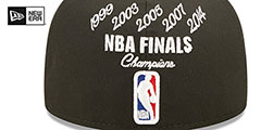 Spurs CROWN CHAMPS Black Fitted Hat by New Era - 4th View