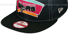 Spurs SUBLENDER SNAPBACK Black-White Hat by New Era - 4th View