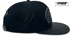 Spurs TEAM-BASIC STRAPBACK Black Hat by Pro Standard - 4th View