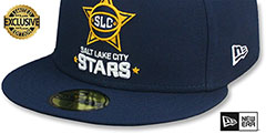 Stars NBA G-LEAGUE Navy Fitted Hat by New Era - 4th View