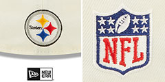 Steelers 2022 NFL SIDELINE Cream-Black Fitted Hat by New Era - 4th View