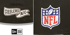 Steelers 2022 NFL THROWBACK SIDELINE Black Fitted Hat by New Era - 4th View