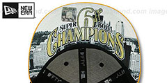 Steelers CHAMPS-HASH SNAPBACK Black-Gold Hat by New Era - 4th View