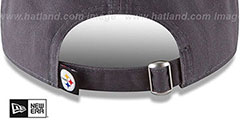 Steelers CORE-CLASSIC STRAPBACK Charcoal Hat by New Era - 4th View