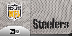 Steelers DASHMARK SIDELINE SNAPBACK Grey-Black Hat by New Era - 4th View