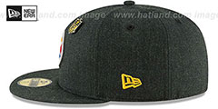 Steelers HEATHERED-PIN Black Fitted Hat by New Era - 4th View