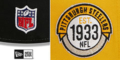 Steelers HISTORIC SIDELINE PINWHEEL Fitted Hat by New Era - 4th View