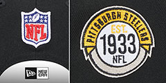 Steelers HISTORIC SIDELINE SNAPBACK Black Hat by New Era - 4th View