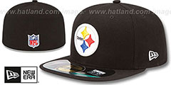 Steelers NFL BCA Black Fitted Hat by New Era - 4th View