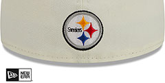 Steelers NFL LIGATURE White-Black Fitted Hat by New Era - 4th View