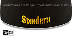 Steelers NFL TEAM-BASIC Black Fitted Hat by New Era - 4th View