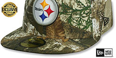 Steelers NFL TEAM-BASIC Realtree Camo Fitted Hat by New Era - 4th View