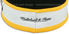 Steelers THE-BUTTON Knit Beanie Hat by Michell and Ness - 4th View