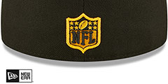 Steelers TRIPLE THREAT IDENTITY Black Fitted Hat by New Era - 4th View