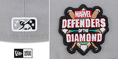 Storm Chasers MILB MARVEL DEFENDERS SIDE-PATCH Grey-Black Fitted Hat by New Era - 4th View