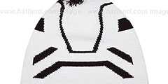 Storm Trooper GALLACTIC BIGGIE-2 White-Black Knit Beanie Hat by New Era - 4th View