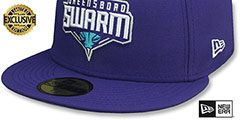 Swarm NBA G-LEAGUE Purple Fitted Hat by New Era - 4th View