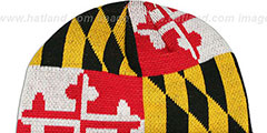 Terps M-TERPS MARYLAND-FLAG Knit Beanie Hat by New Era - 4th View