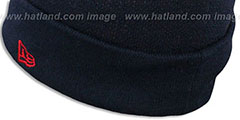 Texans NFL-BIGGIE Navy Knit Beanie Hat by New Era - 4th View