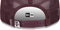 Texas A and M TEAM-BASIC TRUCKER SNAPBACK Maroon Hat by New Era - 4th View