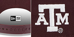 Texas A and M TEAM-SCRIPT SNAPBACK Maroon Hat by New Era - 4th View