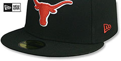 Texas NCAA TEAM-BASIC Black Fitted Hat by New Era - 4th View