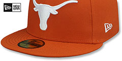 Texas NCAA TEAM-BASIC Burnt Orange Fitted Hat by New Era - 4th View