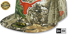 Texas NCAA TEAM-BASIC Realtree Camo Fitted Hat by New Era - 4th View