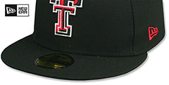 Texas Tech NCAA TEAM-BASIC Black Fitted Hat by New Era - 4th View