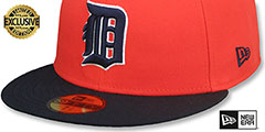 Tigers COOPERPACK Orange-Navy Fitted Hat by New Era - 4th View