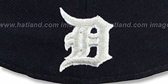 Tigers SCRIPT-PUNCH Navy-Grey Fitted Hat by New Era - 4th View