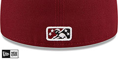 Timber Rattlers MILB MARVEL DEFENDERS Tan-Burgundy Fitted Hat by New Era - 4th View