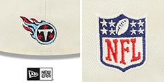 Titans 2022 NFL SIDELINE Cream-Navy Fitted Hat by New Era - 4th View