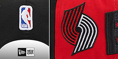 Trail Blazers COLOR BLOCK BACK HALF SNAPBACK Hat by New Era - 4th View