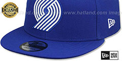 Trailblazers TEAM-BASIC SNAPBACK Royal-White Hat by New Era - 4th View